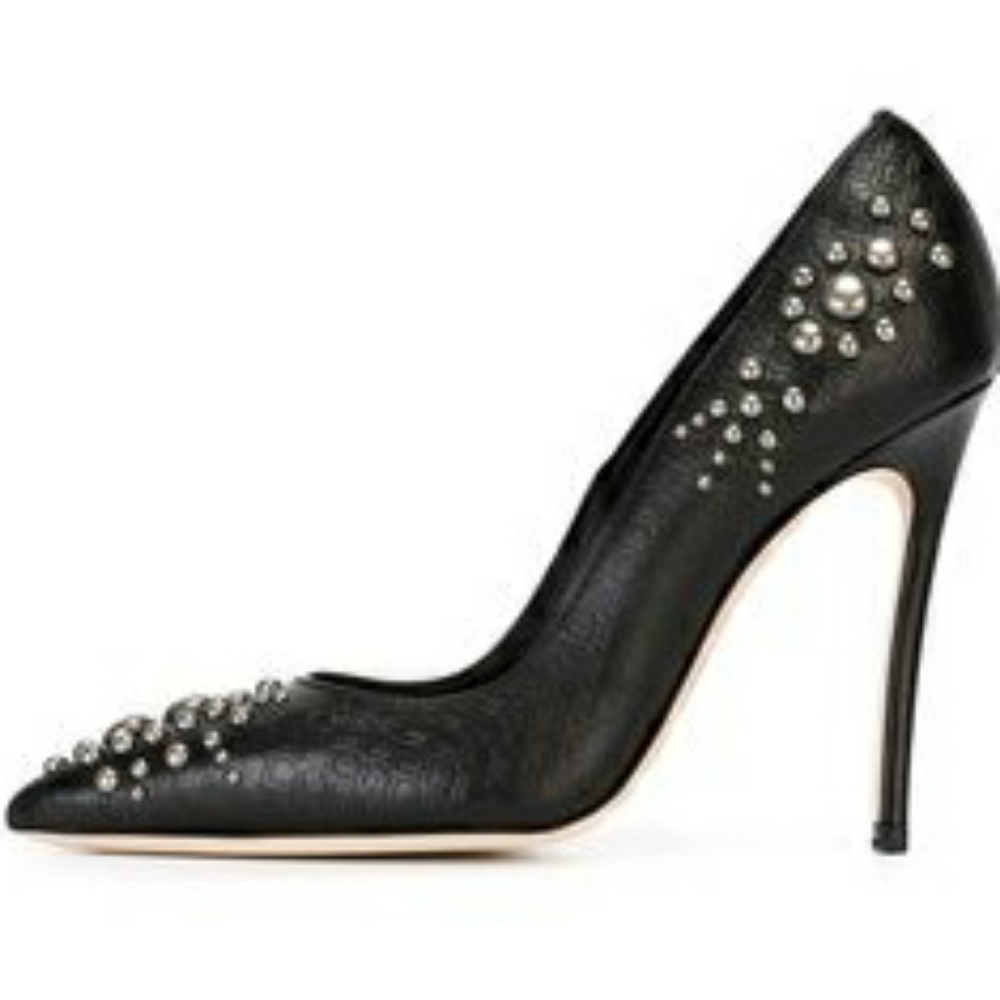 Dsquared2 Black Leather Stiletto Pointed Pumps US9